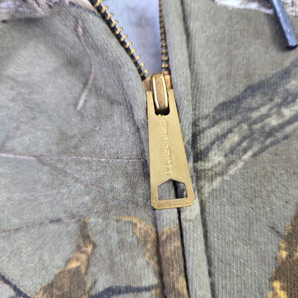 Carhartt Camo Full Zip Hoodie Men's Small Hooded Sweatshirt Hunting Realtree - Picture 5 of 10